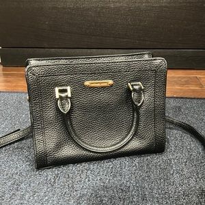 Michael Kors shoulder bag, black pebble mat leather